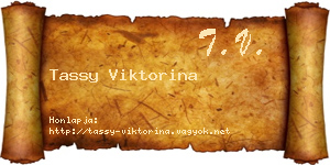 Tassy Viktorina névjegykártya